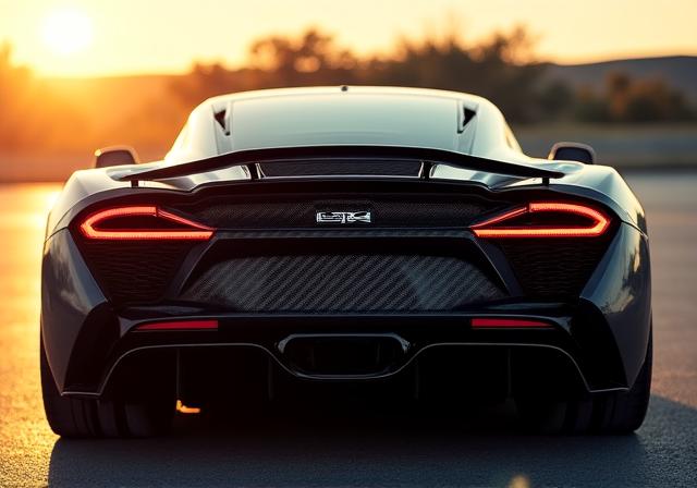 Carbon fiber rear diffuser and aerodynamic wing