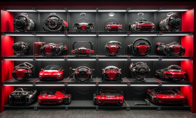 Shelves of premium aftermarket performance parts